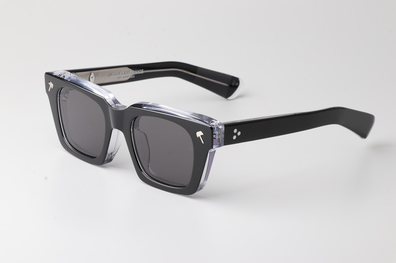 Quentin Sunglasses Black Transparent Gray