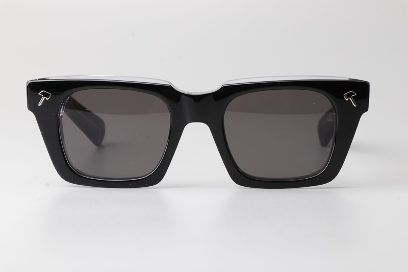 Quentin Sunglasses Black Transparent Gray