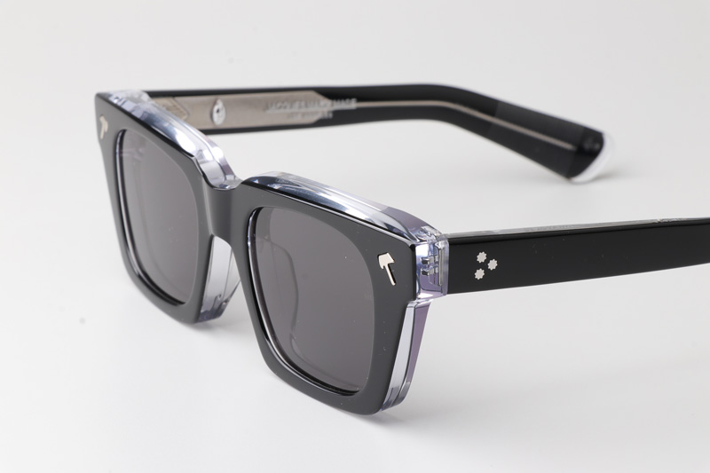 Quentin Sunglasses Black Transparent Gray