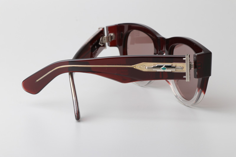 Rollingsun Sunglasses Red Transparent Pink