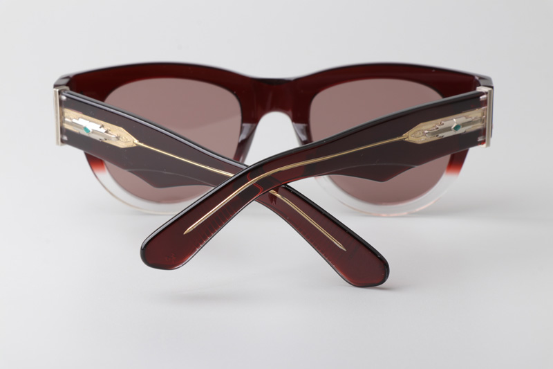 Rollingsun Sunglasses Red Transparent Pink