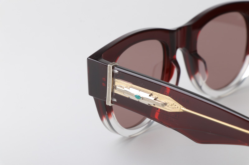 Rollingsun Sunglasses Red Transparent Pink