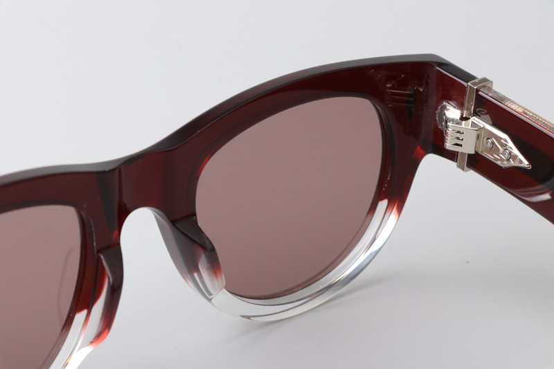 Rollingsun Sunglasses Red Transparent Pink