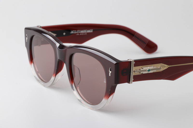 Rollingsun Sunglasses Red Transparent Pink