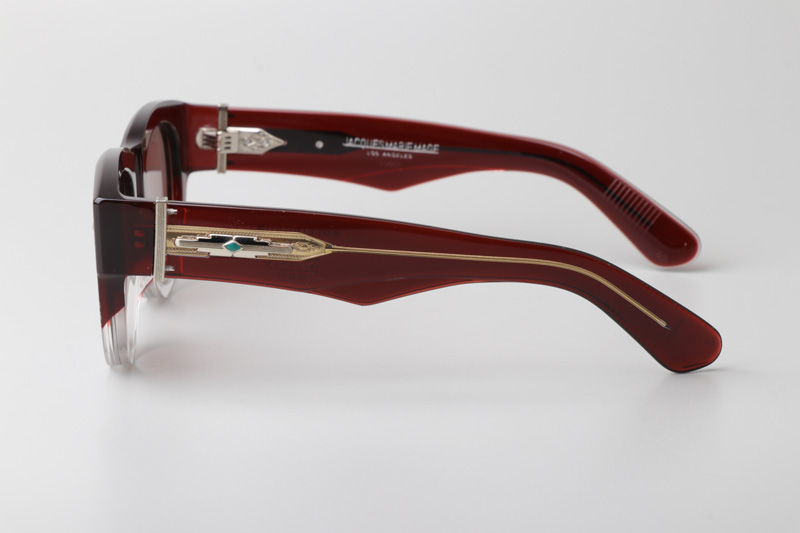 Rollingsun Sunglasses Red Transparent Pink