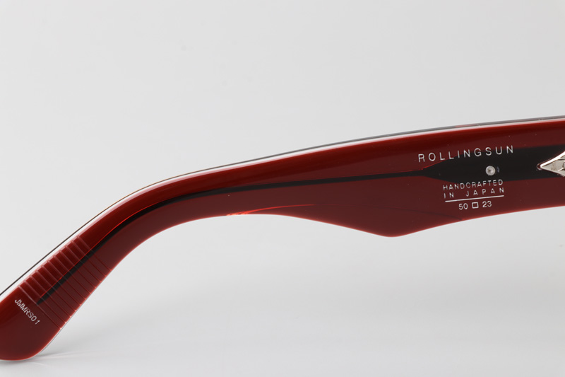 Rollingsun Sunglasses Red Transparent Pink
