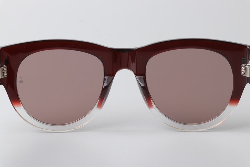 Rollingsun Sunglasses Red Transparent Pink