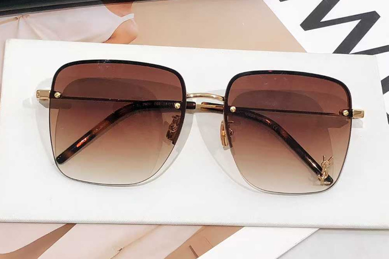 SL312M Sunglasses Gold Gradient Brown