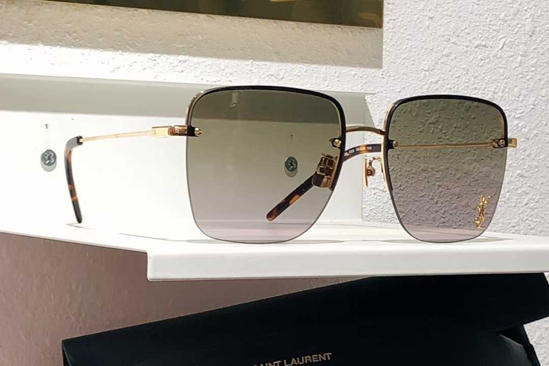 SL312M Sunglasses Gold Gradient Green