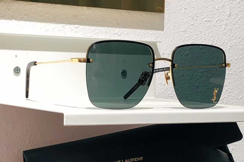SL312M Sunglasses Gold Green