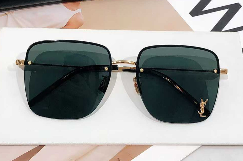 SL312M Sunglasses Gold Green