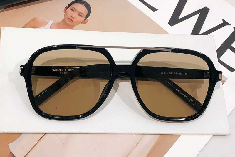 SL545 Sunglasses Black Brown