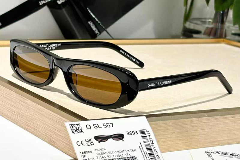 SL557 Sunglasses Black Brown