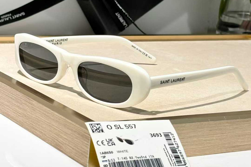 SL557 Sunglasses White Gray