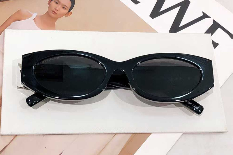 SL764 Sunglasses Black Silver Gray