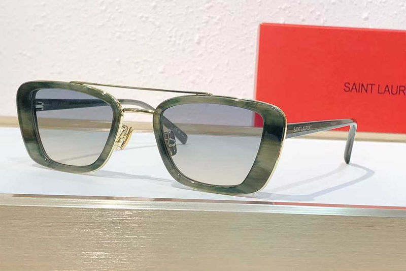 SL825 Sunglasses Green Gradient Gray