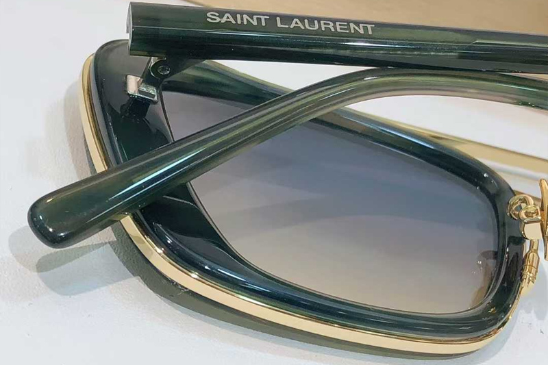 SL825 Sunglasses Green Gradient Gray