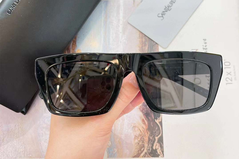 SLM131 Sunglasses Black Gold Gray