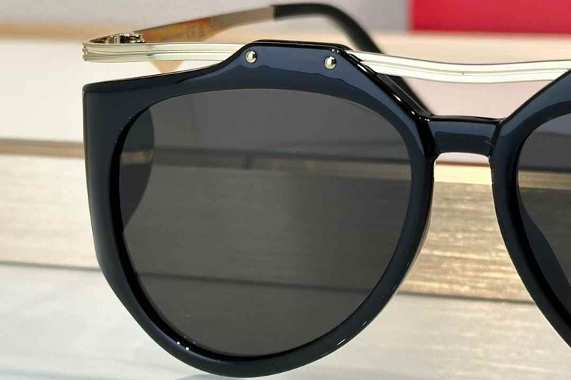 SLM137F Sunglasses Black Gold Gray