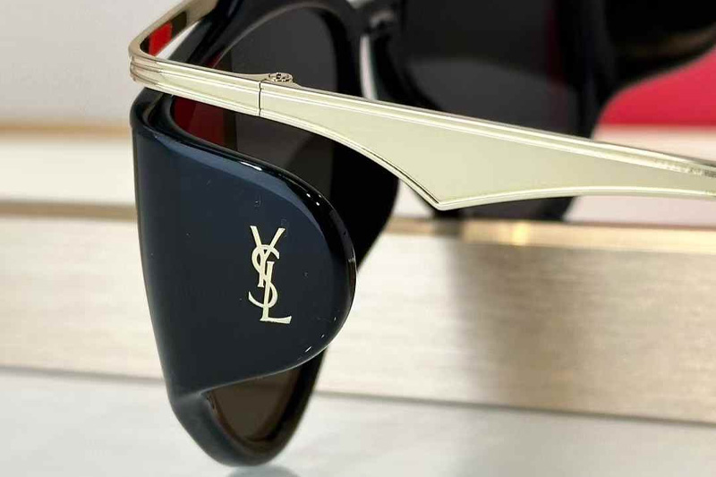 SLM137F Sunglasses Black Gold Gray