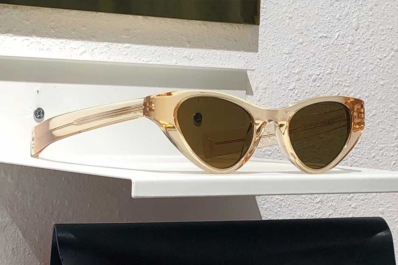 SLM144 Sunglasses Transparent Brown Brown