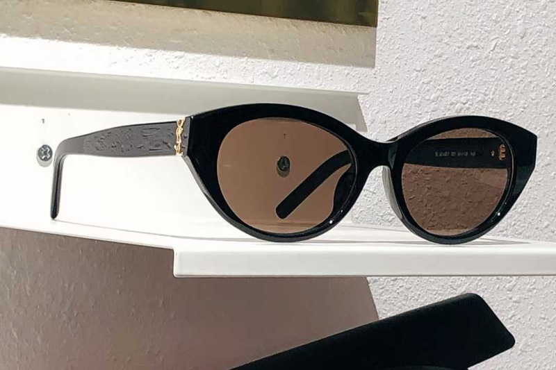 SLM148 Sunglasses Black Brown