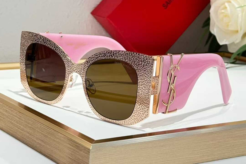 SLM242 Sunglasses Rose Gold Brown