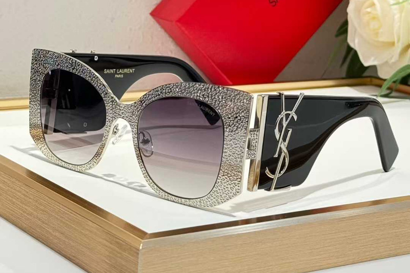 SLM242 Sunglasses Silver Gradient Gray