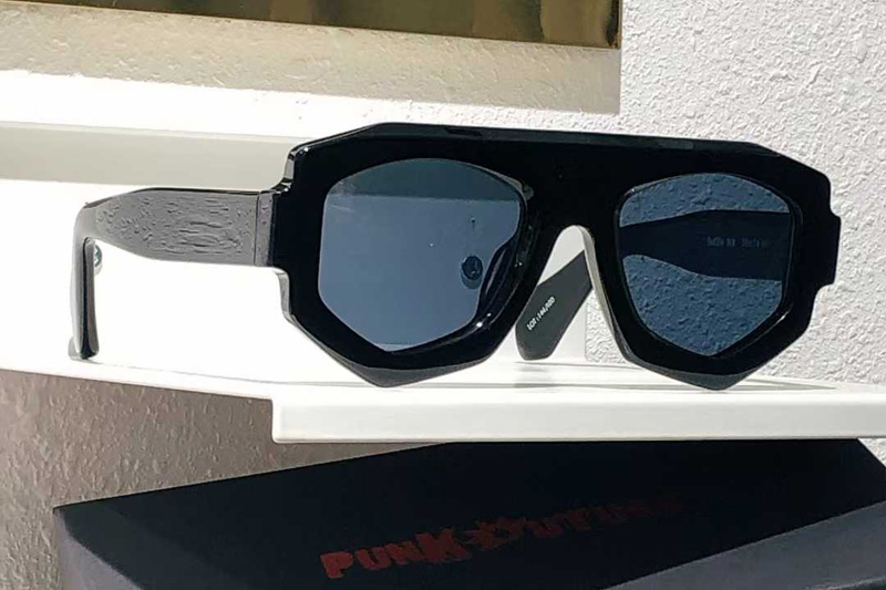 SM004 Sunglasses Black Blue