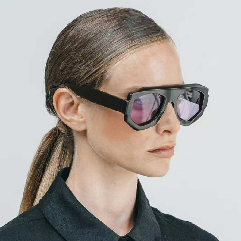 SM004 Sunglasses Black Purple