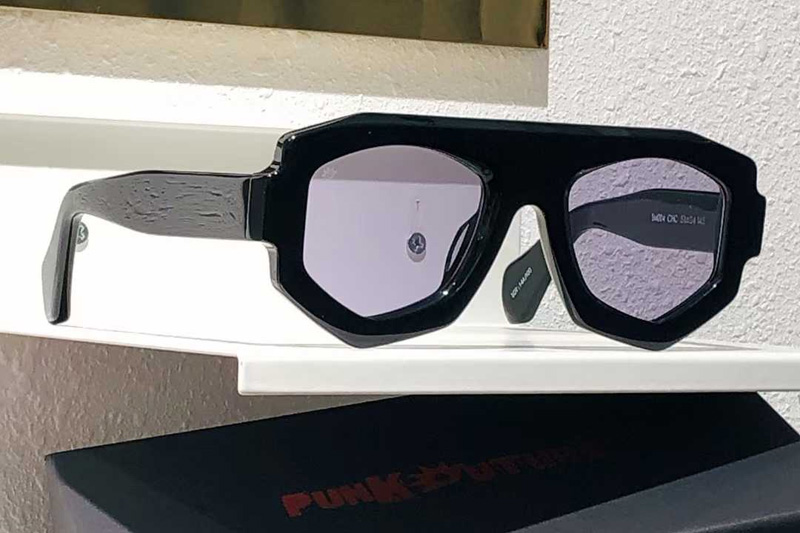 SM004 Sunglasses Black Purple