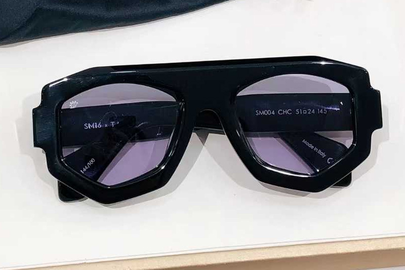 SM004 Sunglasses Black Purple