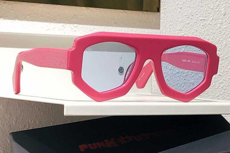SM004 Sunglasses Pink Light Blue