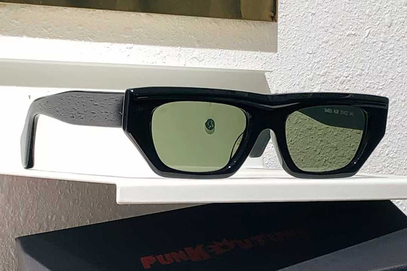 SM005 Sunglasses Black Green