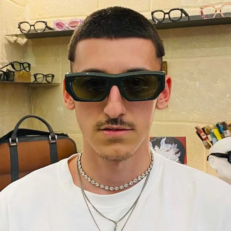 SM005 Sunglasses Matte Black Yellow