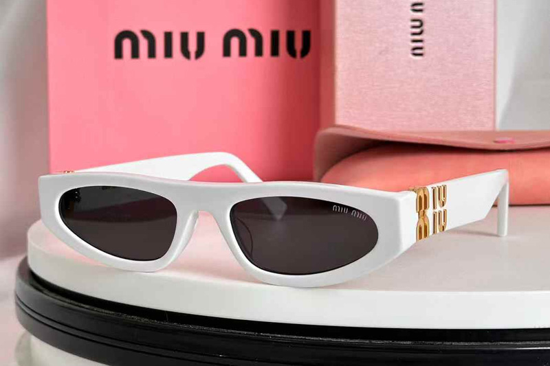 SMU07ZS Sunglasses White Gray