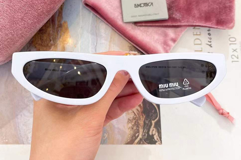 SMU07ZS Sunglasses White Gray