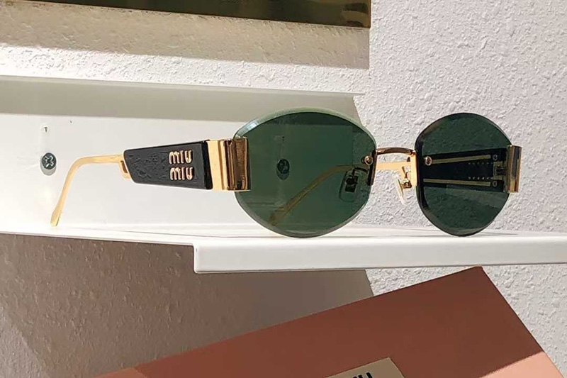 SMU17ZS Sunglasses Black Gold Green