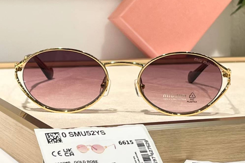 SMU52Y Sunglasses Gold Gradient Pink