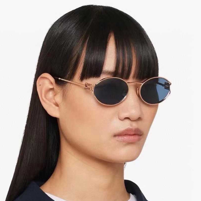 SMU52Y Sunglasses Rose Gold Blue