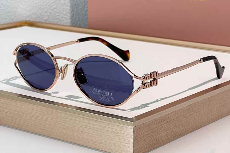 SMU52Y Sunglasses Rose Gold Blue