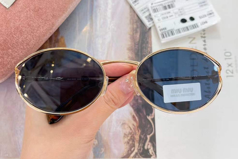 SMU52Y Sunglasses Rose Gold Blue