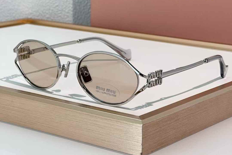 SMU52Y Sunglasses Silver Light Brown