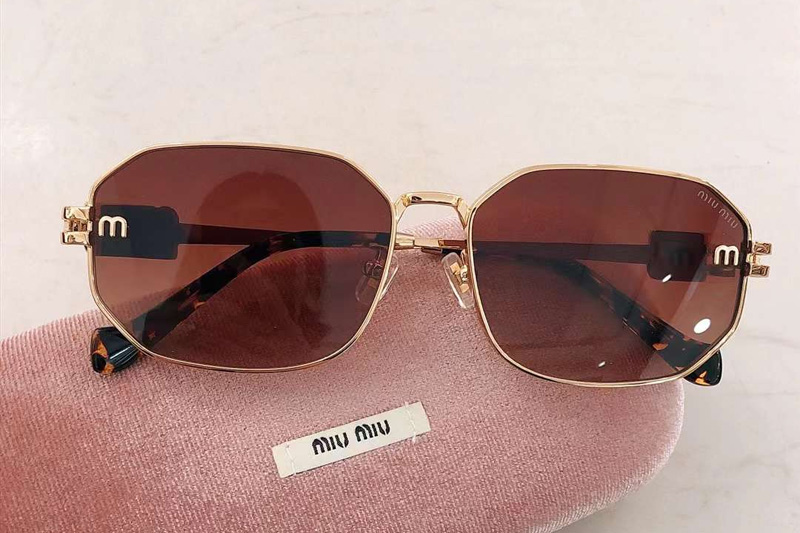 SMU75ZS Sunglasses Gold Gradient Brown