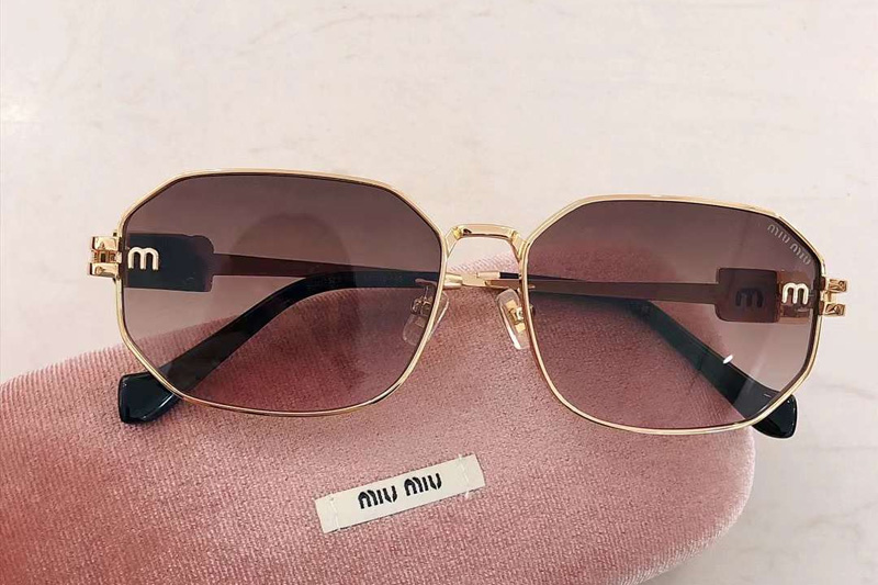 SMU75ZS Sunglasses Gold Gradient Gray