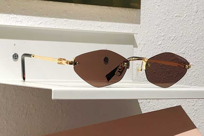 SMUA55 Sunglasses Gold Brown