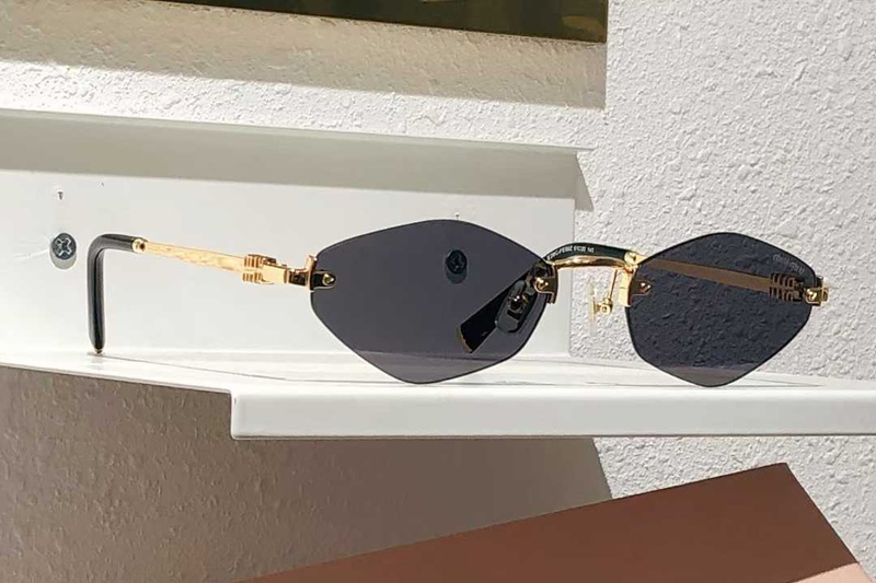 SMUA55 Sunglasses Gold Gray