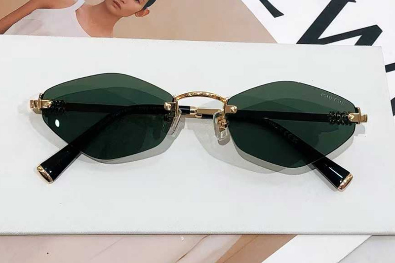 SMUA55 Sunglasses Gold Green