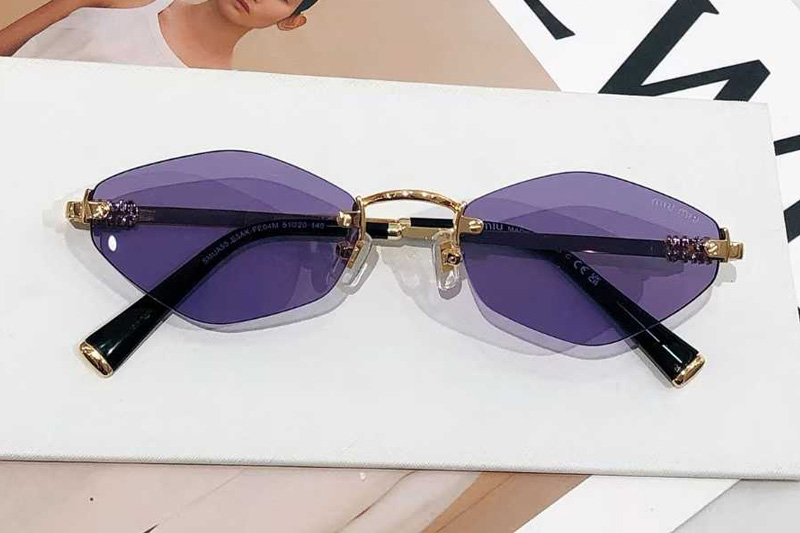 SMUA55 Sunglasses Gold Purple