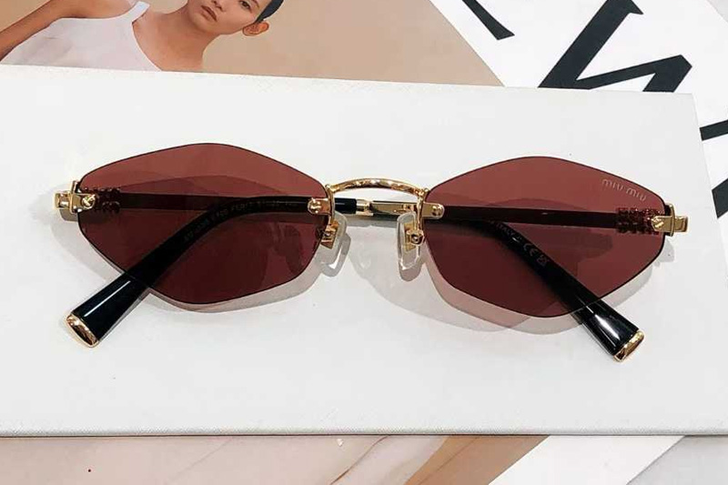 SMUA55 Sunglasses Gold Red